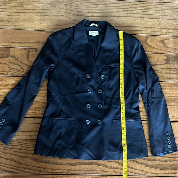 Talbots Navy Double-Breasted Wool Blazer - Picture 8 of 12